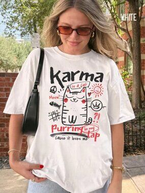 Funny Cat Shirt, Cute Cat Graphic Tee, Cat Lover Gift, Cat Mom Tee